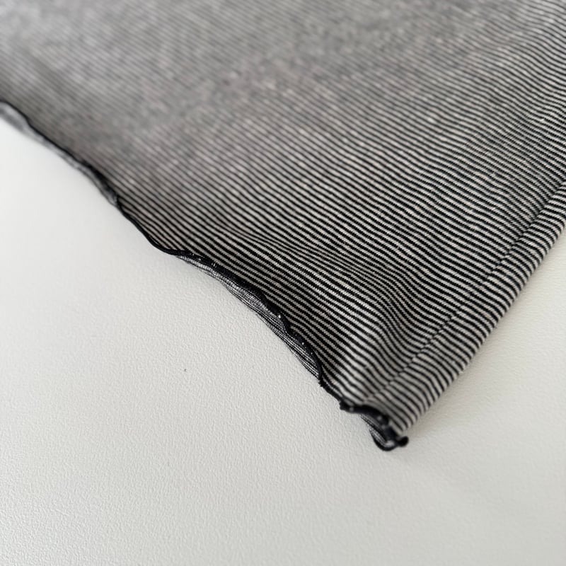 ORGANIC COTTON HEMP BORDER T-SHIRTS/BLACK | ARGUE