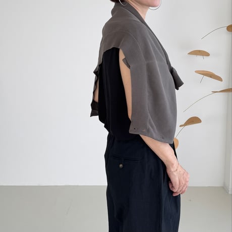 2WAY 90s CARDIGAN  / CHACOAL BROWN