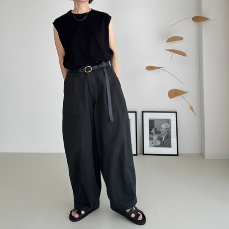 SUVIN GIZA PREMIUM POISE TANK TOP/BLACK
