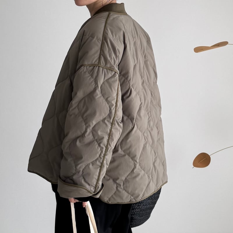 LEYERED QUILTING＆WOOLBOA JUMPER | ARGUE