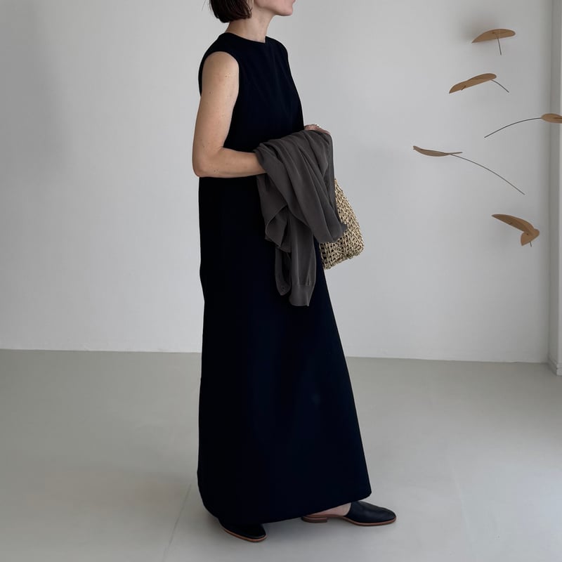 argue シアサッカー　ワンピース　SEERSUCKER DRESS SEERSUCKER DRESS /BLACK | ARGUE