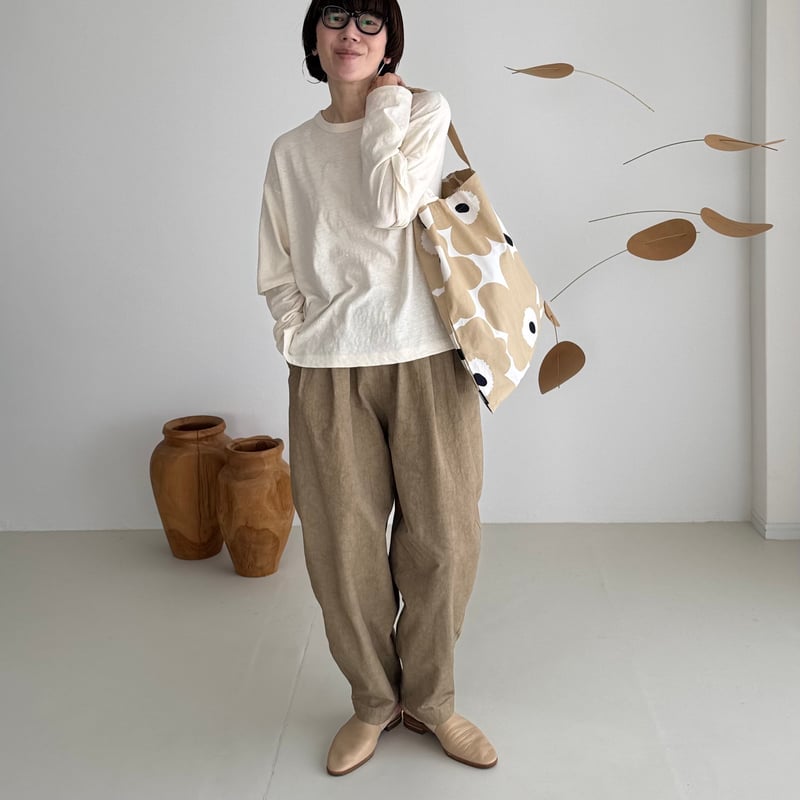 RAW MELANGE COTTON JERSEY Layered Long T-shir