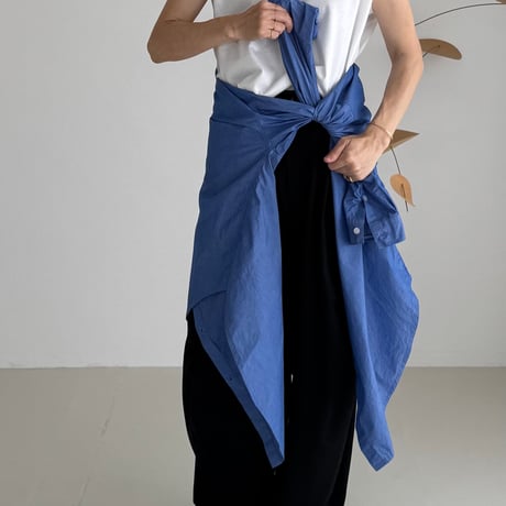 ORGANIC COTTON ROUGH MELLOW SHIRTS/MID SAX