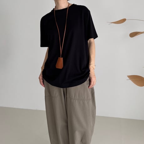SUVIN GIZA PREMIUM POISE T-SHIRTS/BLACK