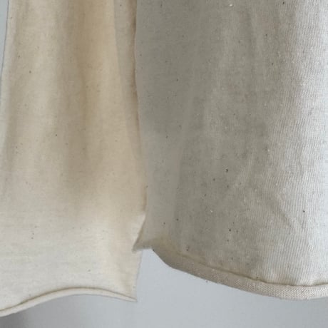 OLD-NEP COTTON SILK MODEST  Henry Neck T-shirt