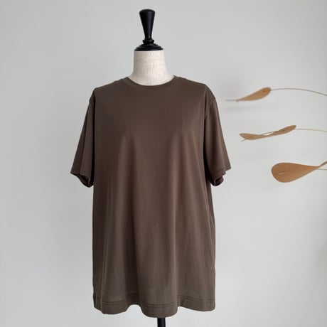 SUVIN GIZA PREMIUM POISE T-SHIRTS/OLIVE BROWN