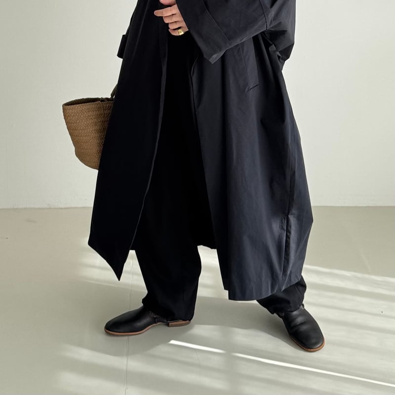 ESSENTIAL WIDE OVER TRENCH COAT/DARK NAVY |