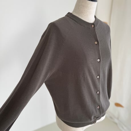 2WAY 90s CARDIGAN  / CHACOAL BROWN