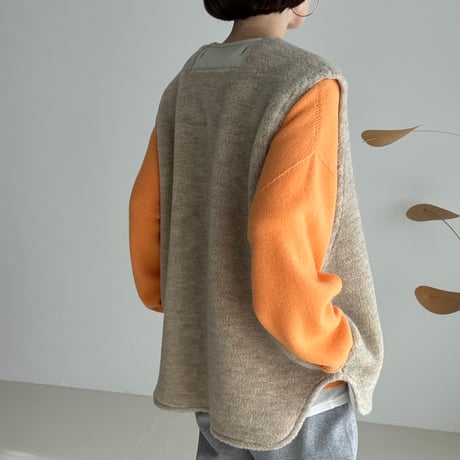 LEYERED QUILTING＆WOOLBOA JUMPER