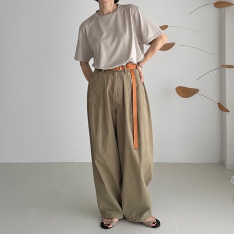 SUVIN GIZA PREMIUM POISE T-SHIRTS/NUDE BEIGE