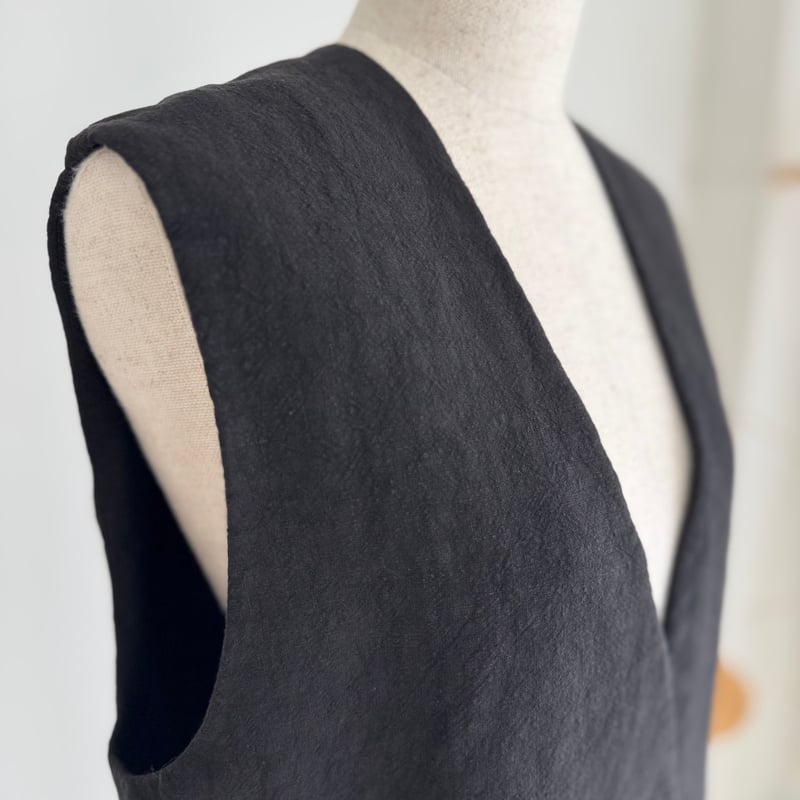 argue リネンベスト argue リネンベスト LINEN BLACK