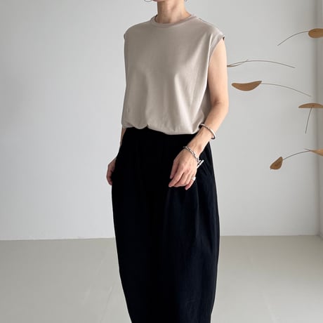 SUVIN GIZA PREMIUM POISE TANK TOP/NUDE BEIGE
