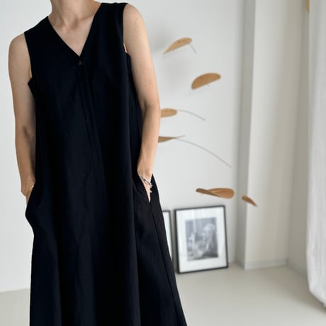 EUROPEAN FRENCH LINEN NUDON V DRESS