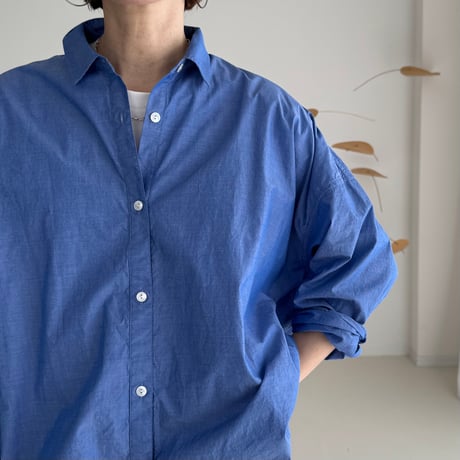 ORGANIC COTTON ROUGH MELLOW SHIRTS/MID SAX