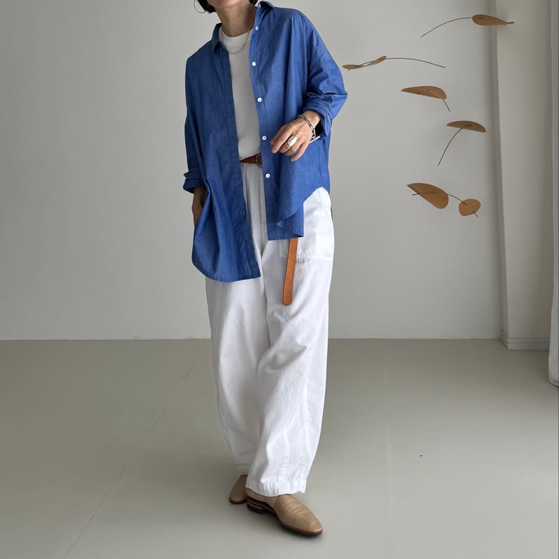 ORGANIC COTTON ROUGH MELLOW SHIRTS/MID SAX | ARGUE