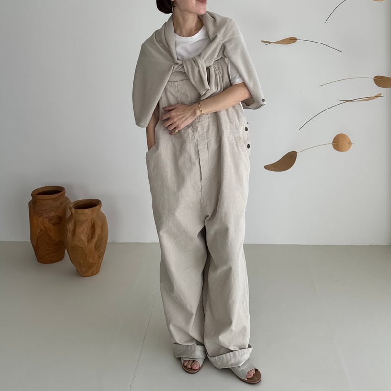 CORDUROY OVERALL / SAND BEIGE | ARGUE CORDUROY OVERALL / SAND BEIGE | ARGUE