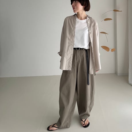 ORGANIC COTTON ROUGH MELLOW SHIRTS/GRAGE