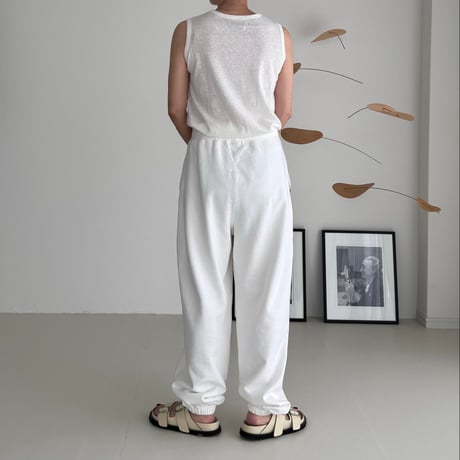 AMERICAN VINTAGE DRY SILKY SWEAT PANTS /WHITE