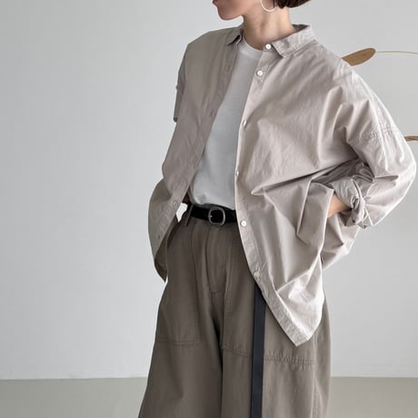 ORGANIC COTTON ROUGH MELLOW SHIRTS/GRAGE