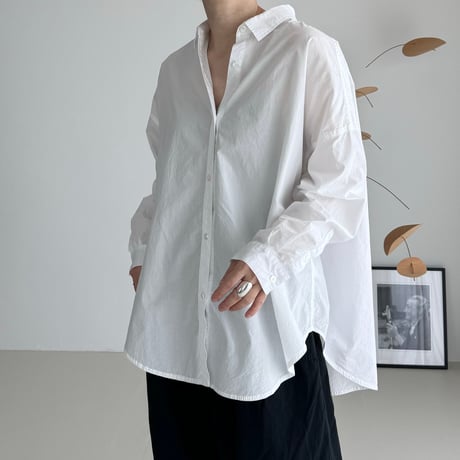 ORGANIC COTTON ROUGH MELLOW SHIRTS/WHITE