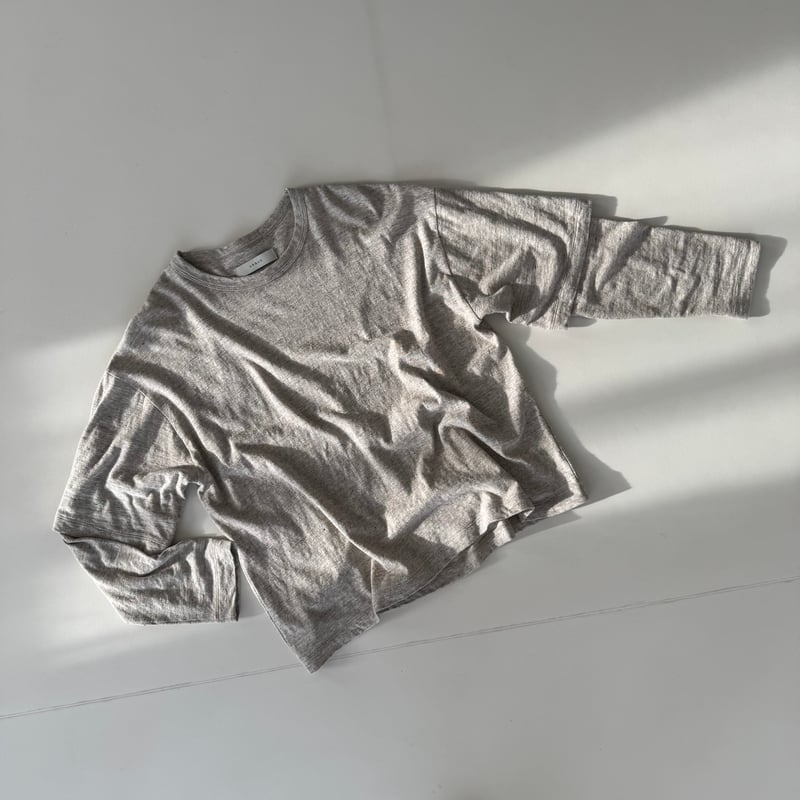 RAW MELANGE COTTON JERSEY Layered Long T-shir