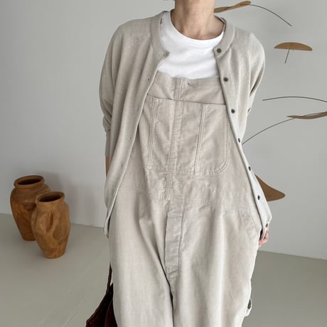 CORDUROY OVERALL / SAND BEIGE