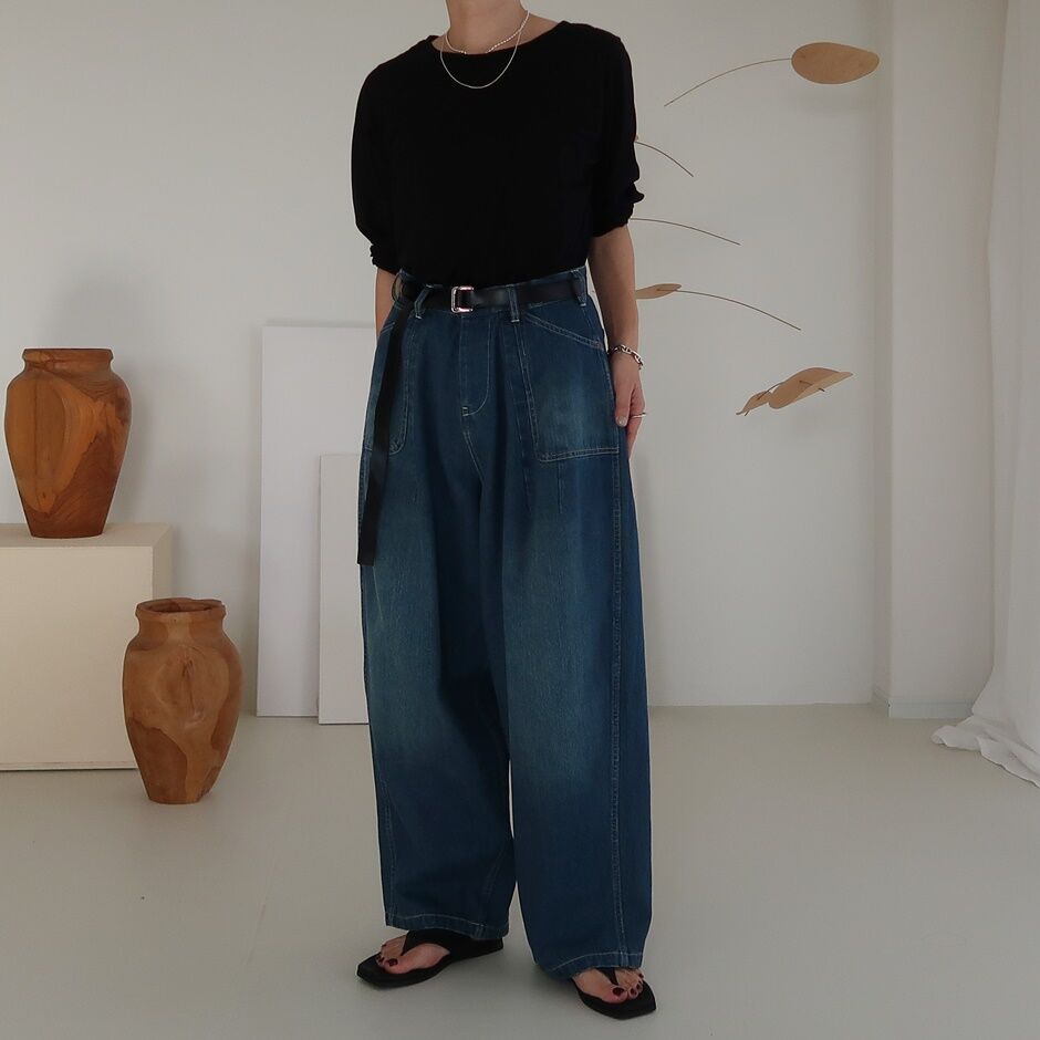 新着商品 【ARGUE】 VINTAGE DENIM BACKER MOV PANTS - パンツ