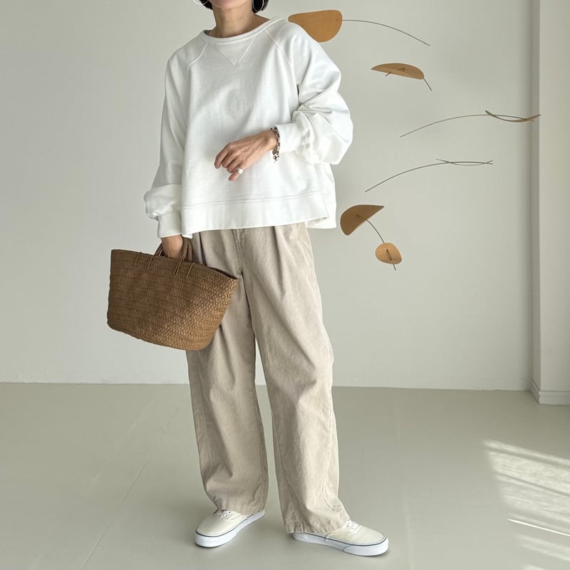 AMERICAN VINTAGE DRY SILKY WIDE PULLOVER/WHITE 