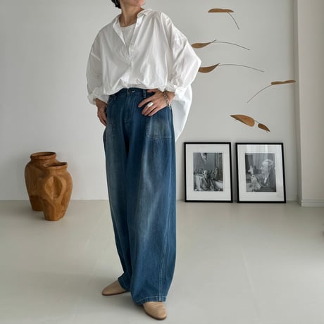 ORGANIC COTTON ROUGH MELLOW SHIRTS/WHITE