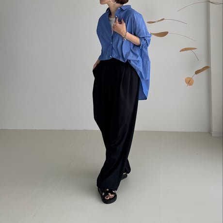 ORGANIC COTTON ROUGH MELLOW SHIRTS/MID SAX