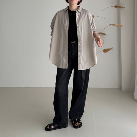 ORGANIC COTTON ROUGH MELLOW SHIRTS/GRAGE