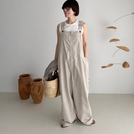 CORDUROY OVERALL / SAND BEIGE