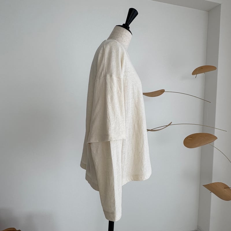 RAW MELANGE COTTON JERSEY Layered Long T-shir