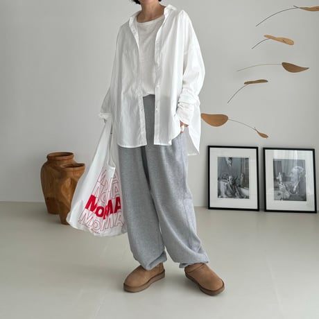 ORGANIC COTTON ROUGH MELLOW SHIRTS/WHITE