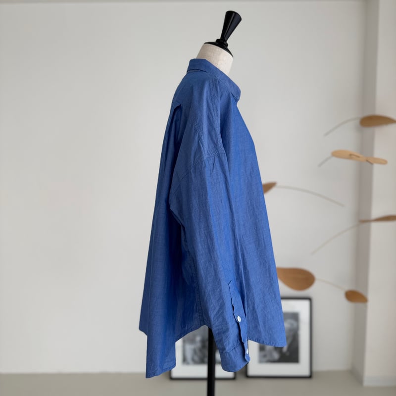 ORGANIC COTTON ROUGH MELLOW SHIRTS/MID SAX | ARGUE