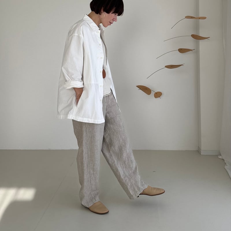 ジャケット・アウター argue JUSCOM JACKET / WHITE ARGUE JUSCOM JACKET WHITE ホワイトコットンジャケット