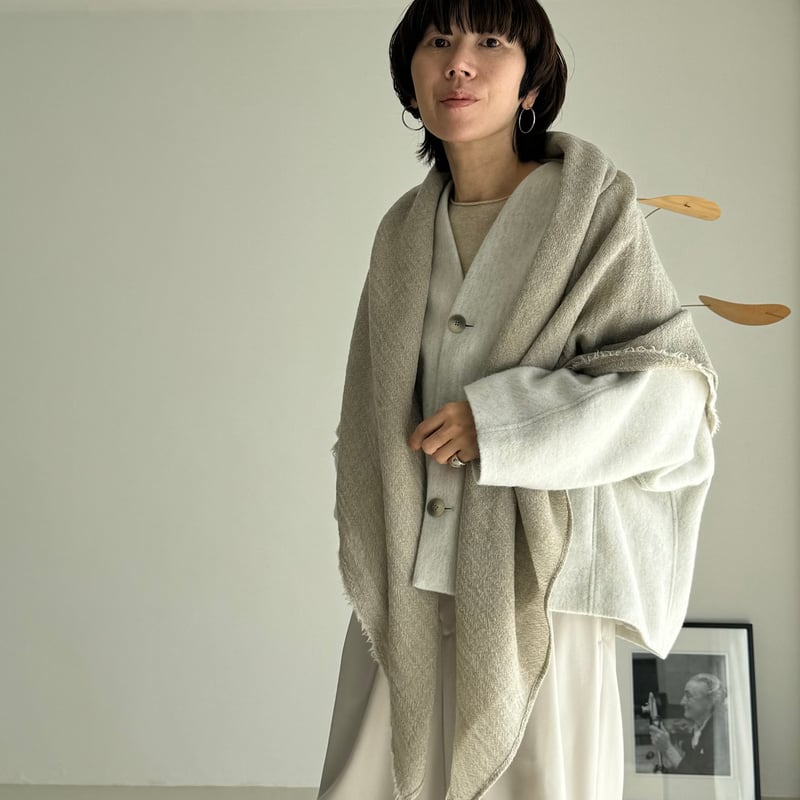 BISHU-WOOL SHAGGY SHORT JACKET COAT/CLAY | ARGUE