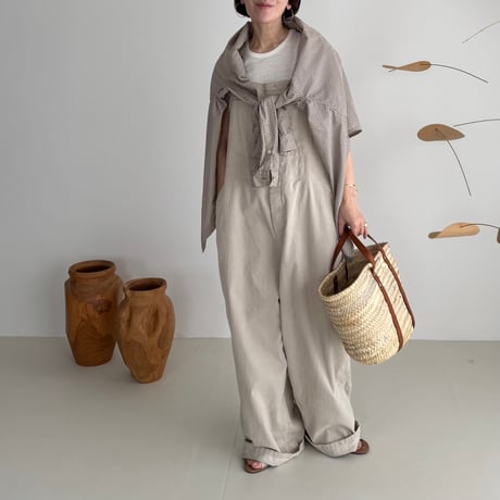CORDUROY OVERALL / SAND BEIGE
