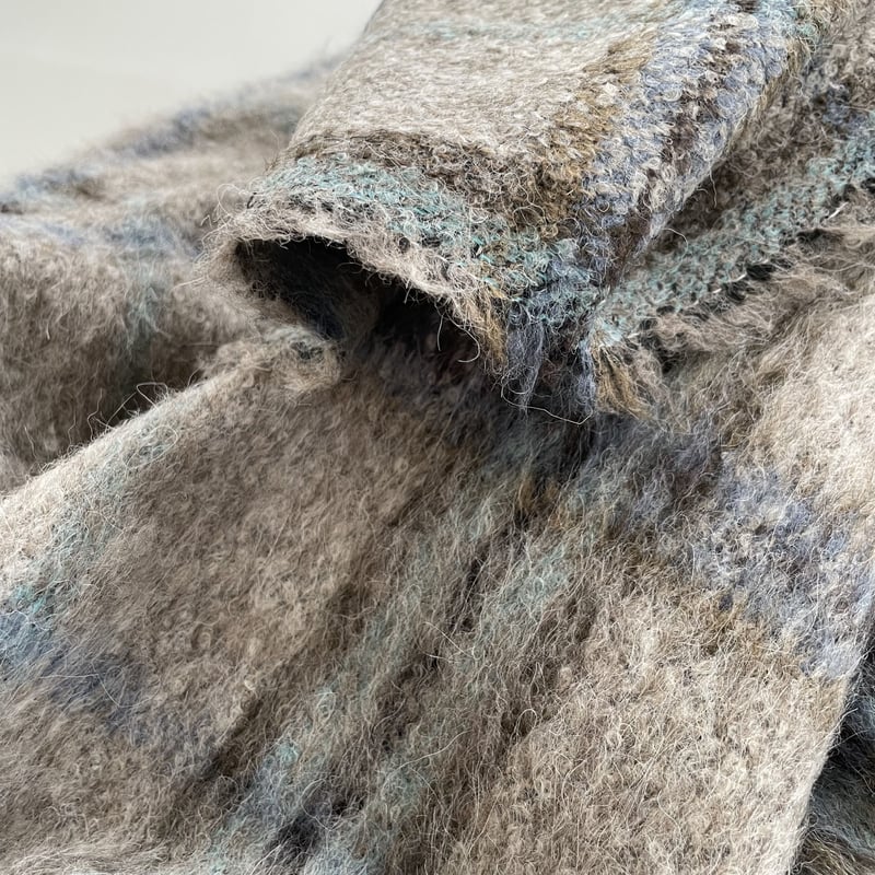 ALPACA WOOL SHAGGY SHAWL COAT | ARGUE