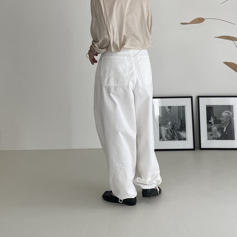 COTTON TWILL MOV PANTS/WHITE | ARGUE