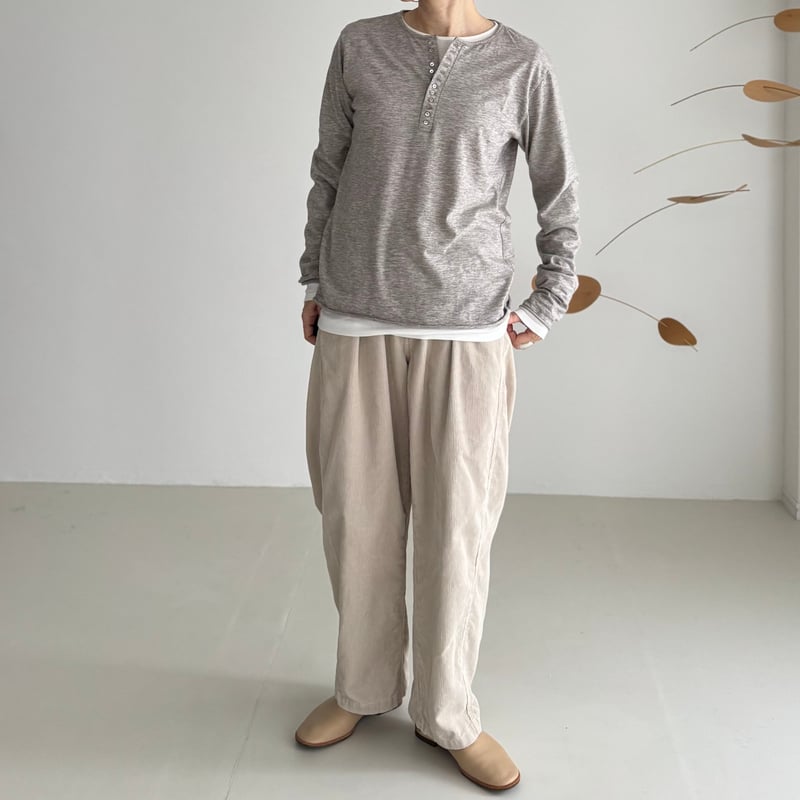 COTTON YAKWOOL HENRY-NECK LT | ARGUE