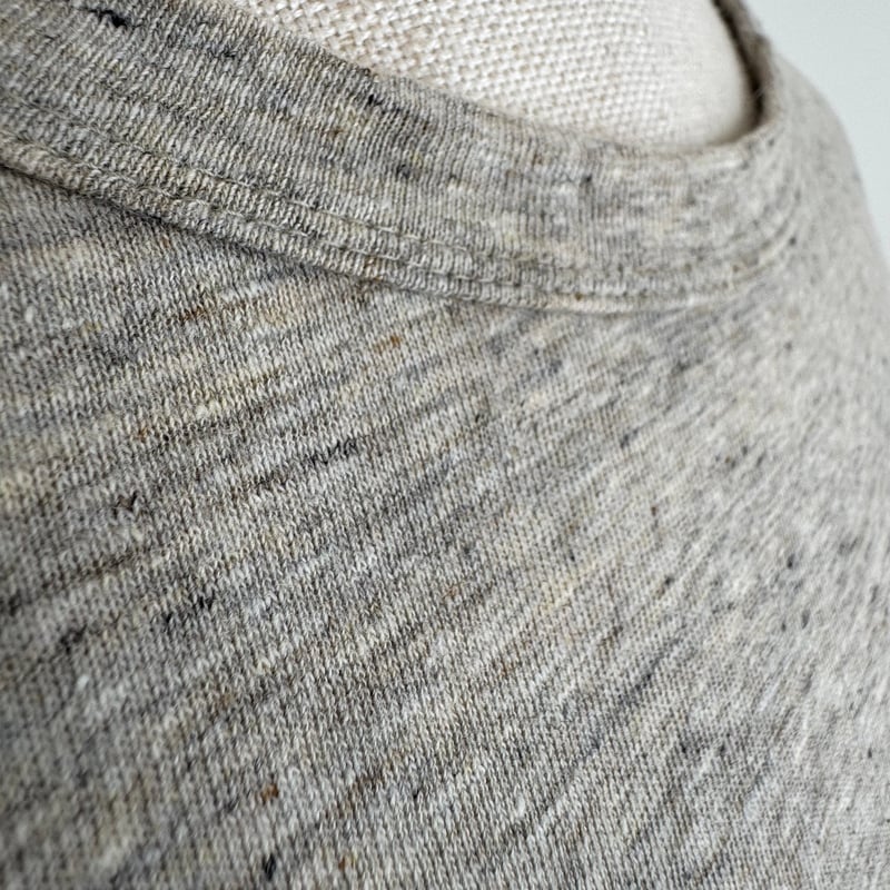RAW MELANGE COTTON JERSEY Layered Long T-shir