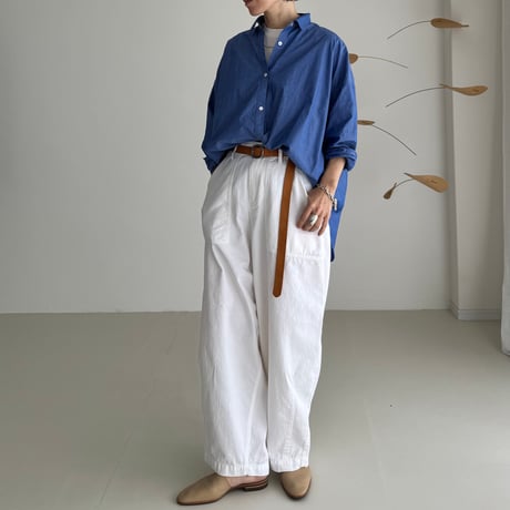 ORGANIC COTTON ROUGH MELLOW SHIRTS/MID SAX