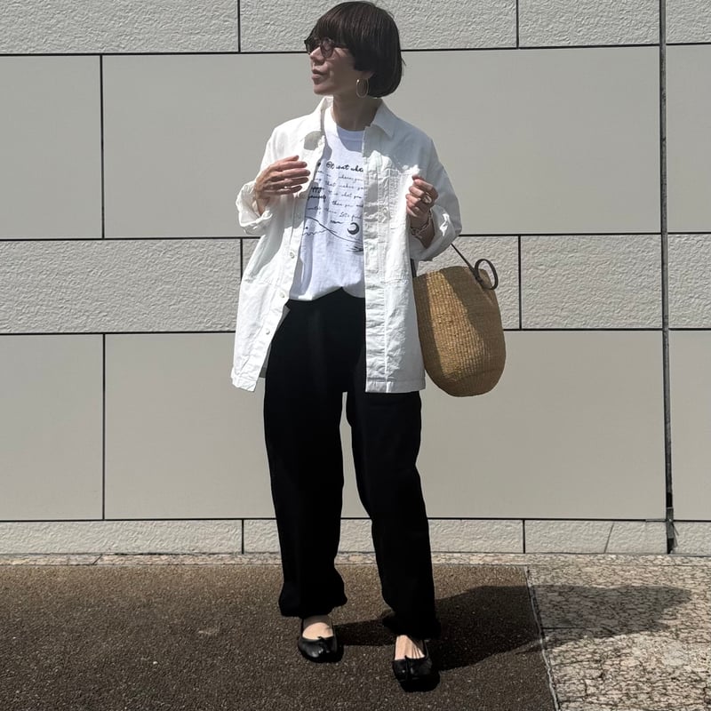 ジャケット・アウター argue JUSCOM JACKET / WHITE ARGUE JUSCOM JACKET WHITE ホワイトコットンジャケット Wide