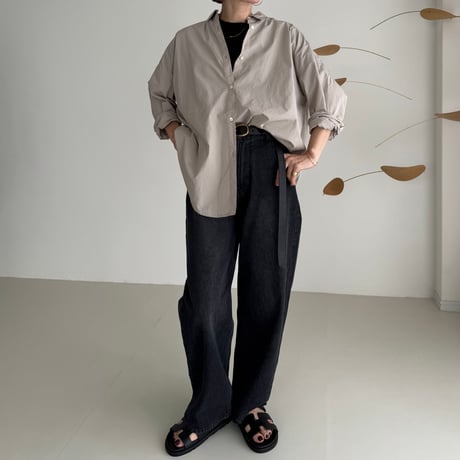 ORGANIC COTTON ROUGH MELLOW SHIRTS/GRAGE