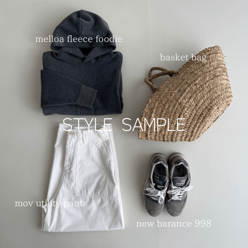 ITALY MELLOA FLEECE FOODIE /CHARCOAL GRAY | ARGUE