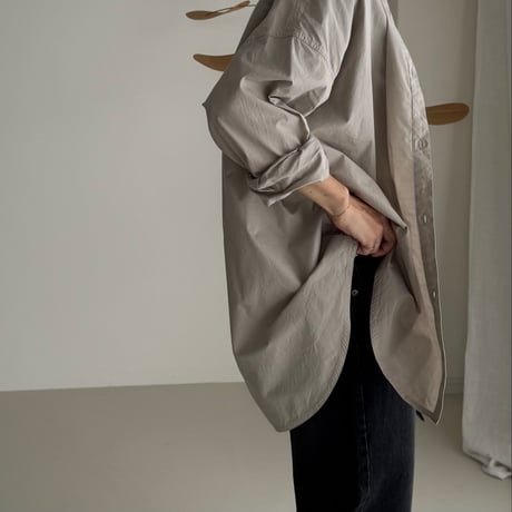 ORGANIC COTTON ROUGH MELLOW SHIRTS/GRAGE