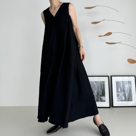 EUROPEAN FRENCH LINEN NUDON V DRESS