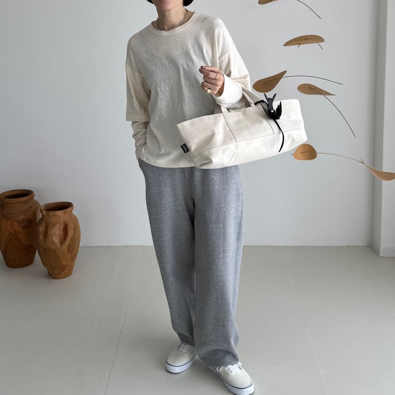 RAW MELANGE COTTON JERSEY Layered Long T-shir