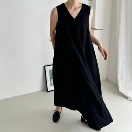 EUROPEAN FRENCH LINEN NUDON V DRESS